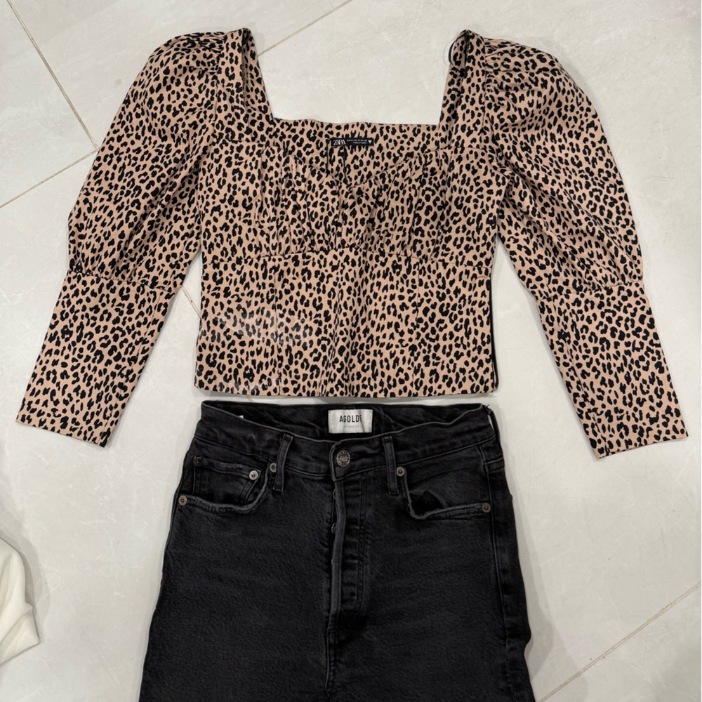 Zara Animal Print Blouse